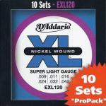 D'ADDARIO - XL NICKEL ROUND WOUND - EXL120-10P MUTA SUPER LI